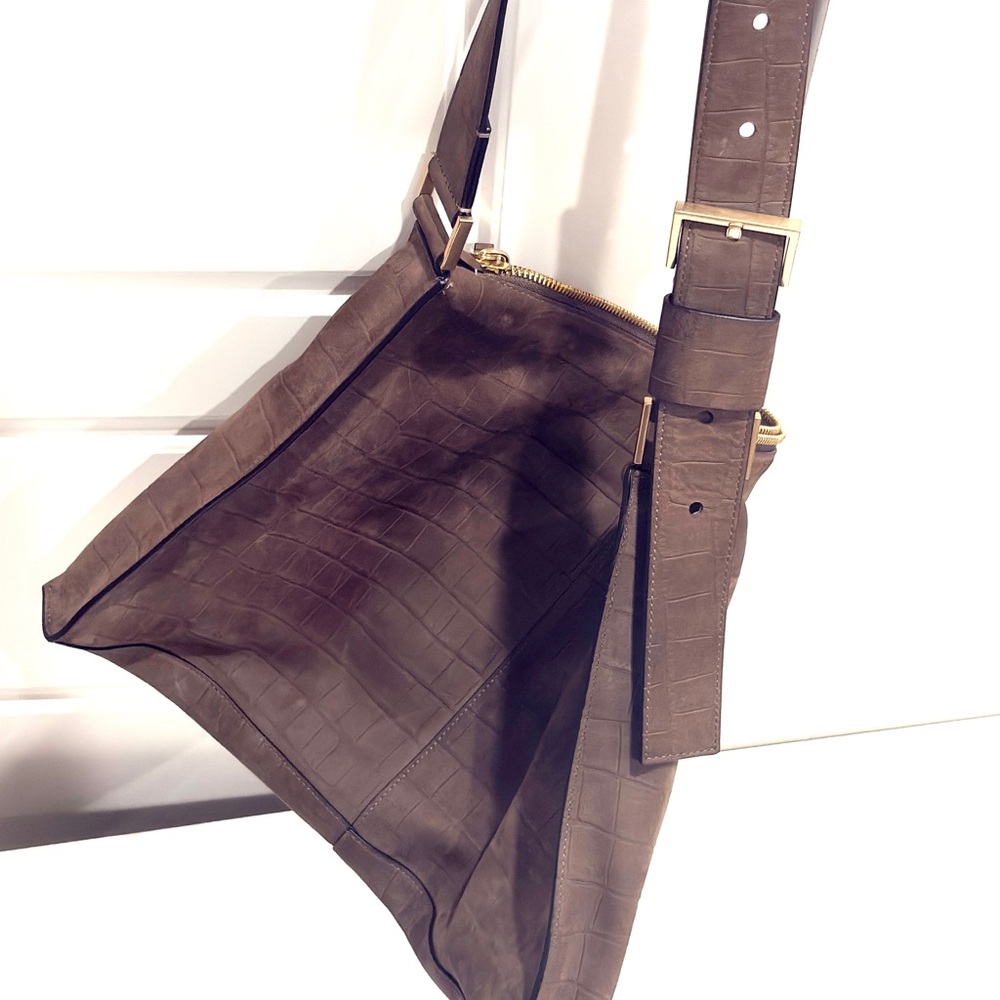 ALL SAINTS Edburry Shoulder Bag Cow Leather Mocha Color - Picture 5 of 10